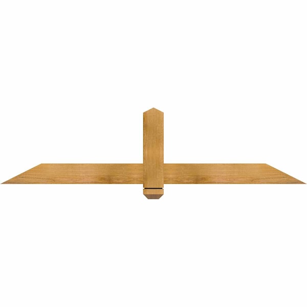 Ekena Millwork Eugene Rough Sawn Timber Gable Bracket, Western Red Cedar, 60"W x 15"H x 2"D x 4"F, 6/12 Pitch GBW060X15X0204EUG00RWR - main